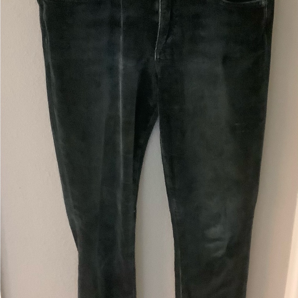 Acid wash navy velvet narrow leg Joe’s Jeans.